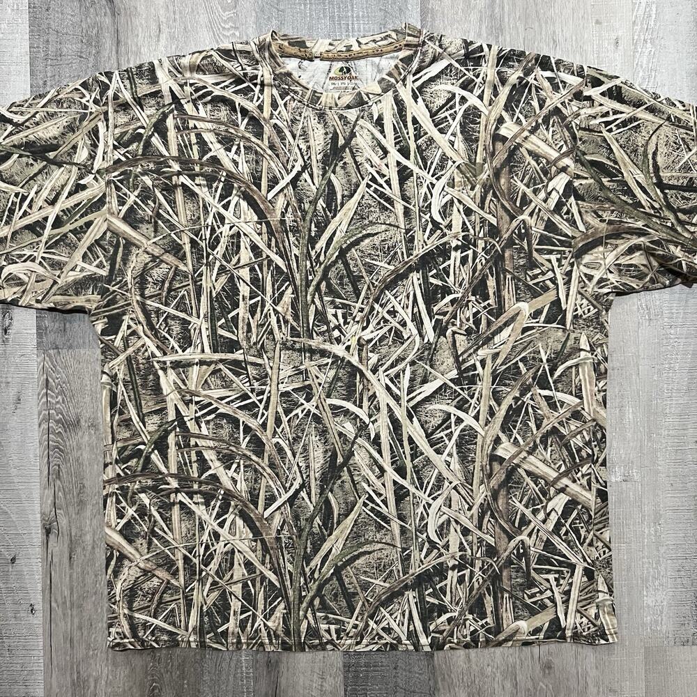 Mossy Oak Shadow Grass Blades T Shirt Brown Camo Hunting Blank Outdoor
